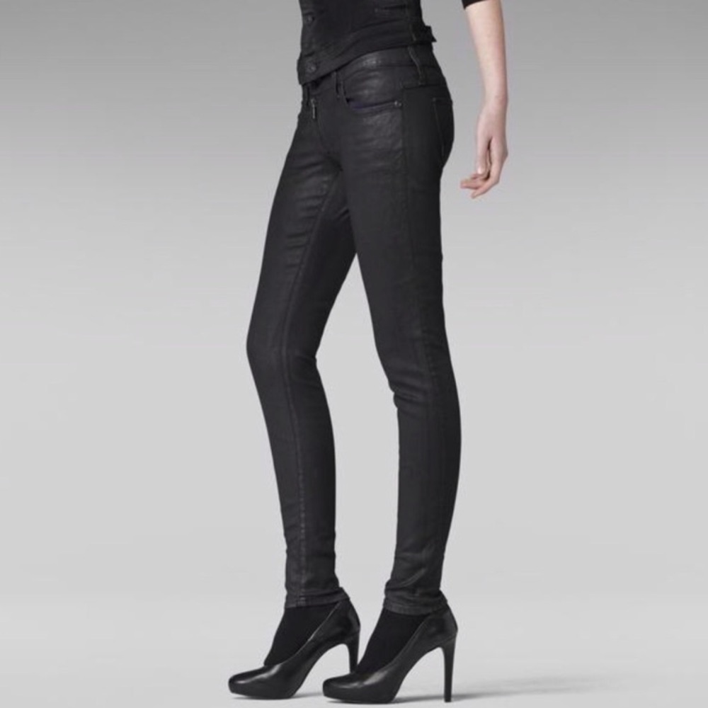 GAP Black Coated Skinny Jeans Size 2